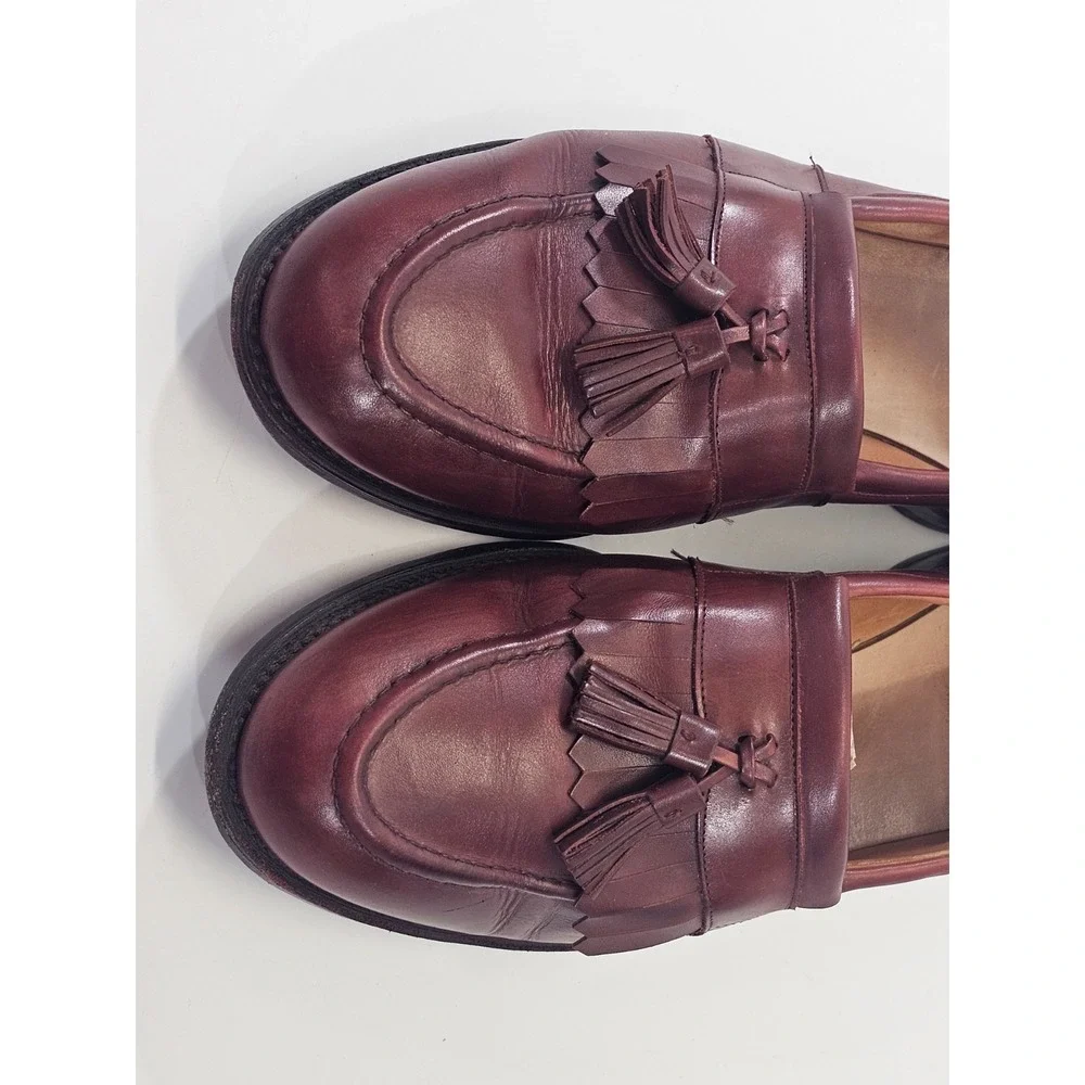 Allen Edmonds Newport Tassel Kiltie Loafers Moc Toe Leather Men's 12‎ Shoes EUC